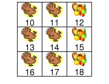 November Calendar Pieces in a-a-b pattern by Janpon2 | TPT