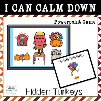 Preview of Thanksgiving Calm Down Activity Coping Skills Turkey Game - SEL Activities