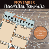 November | Class Newsletter Templates (Editable!)