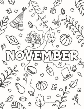 november coloring page
