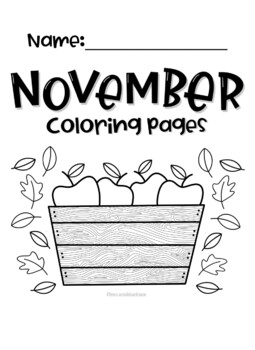 November Coloring Pages Worksheets Teaching Resources Tpt