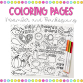 November Coloring Pages | Thanksgiving and Fall