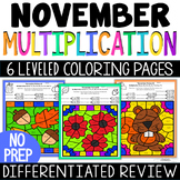 November Coloring Pages & Veteran's Day - Color By Number 