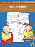 November Communication Folder and Homework Packet