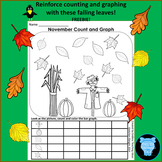 November Count, Color and Graph Freebie for Kindergarten