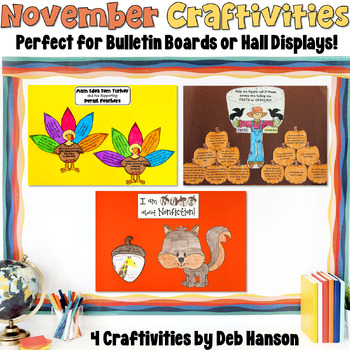 Preview of November Craftivity BUNDLE: Create Student-Centered Bulletin Boards