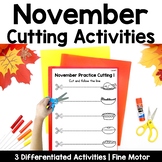 November Cutting Pages | Fine Motor Tubs | Morning Work