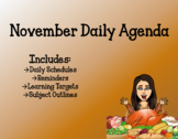 November Daily Agenda