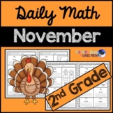 November Daily Math Review 2nd Grade Common Core