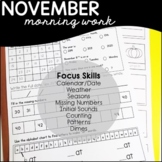November Daily Skills Practice/ Morning Work Special Education