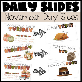 Preview of November Daily Slides