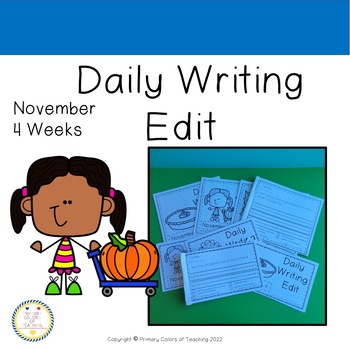 Preview of November Daily Writing Edits