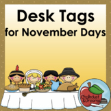 November Desk Tags | Editable