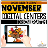 November Digital Centers for Kindergarten Digital Learning