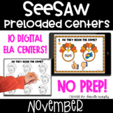 November Digital ELA Centers l SeeSaw Kindergarten Activities
