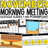 November Digital Morning Meeting Slides Activities | Digit