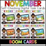 November Digital Task Cards | Boom Cards™ | Distance Learning
