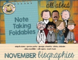 November Diverse Picture Book Biographies Writing Bundle