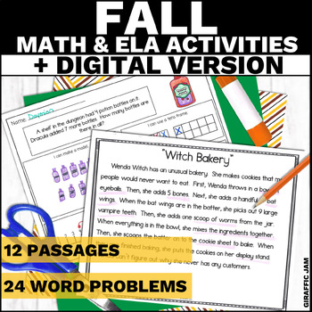Preview of Fall Story Sequencing Activity + Fall Addition & Subtraction Word Problems