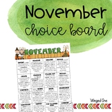 November Early Finishers: Choice Board