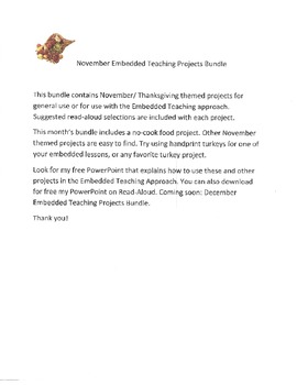 Preview of November Embedded Teaching Projects