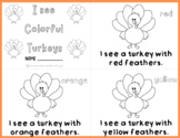 November Emergent Reader - Thanksgiving - I see Colorful T