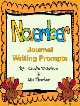 Preview of November Everyday Writing Journals Printable