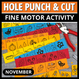 Fun Thanksgiving November Fall Fine Motor Hole Punch Activ