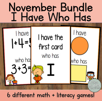 Preview of November + Fall I Have Who has Games Bundle - VPK, Kindergarten, 1st Grade