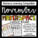 November | Fall Makerspace STEM Choice Board Challenge Activities