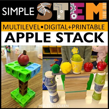 Preview of Apple Activities STEM Challenge Fall STEAM October Johnny Appleseed November
