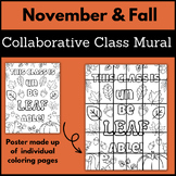 November Fall Thanksgiving Collaborative Class Mural Poste