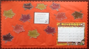 Preview of November Fall Thanksgiving Writing Bulletin Board