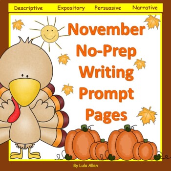 Preview of November/Fall Writing Prompt Pages