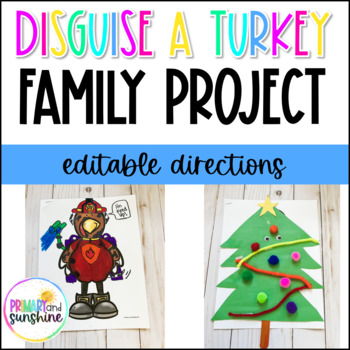 Preview of Disguise a Turkey Family Project