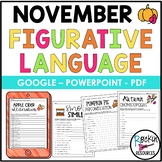 November Figurative Language - Fall - Autumn