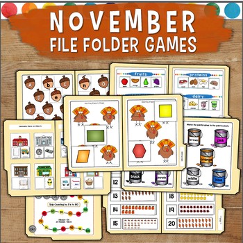 Preview of November File Folder Games