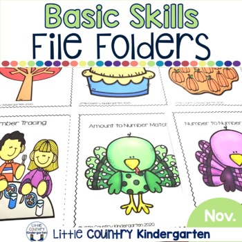 Preview of November File Folder Games - Basic Concepts