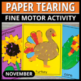 Thanksgiving & November Fine Motor Crafts Turkey Tearing P