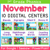 November First Grade DIGITAL Phonics Centers | Google | Se