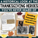 November First Thanksgiving Reading Comprehension Question