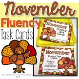 November Fluency Practice Task Cards
