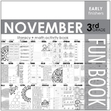 November Fun Book - NO PREP Literacy + Math Skillbuilders 