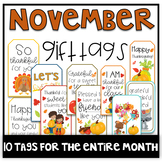 November Gift Tags (Gift Tags for Students & Teachers)