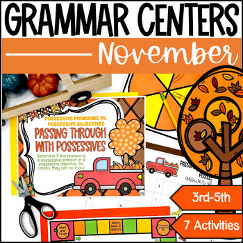 Preview of November Grammar Games and Activities - 3rd-5th Grade