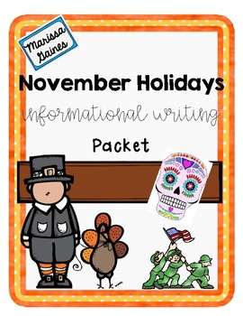 Preview of November Informational Writing Pack