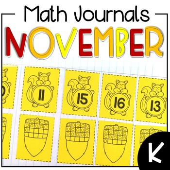 Preview of November Interactive Math Journal Kindergarten