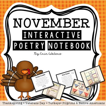 Preview of November Interactive Poetry Notebook {With Original Poems!}