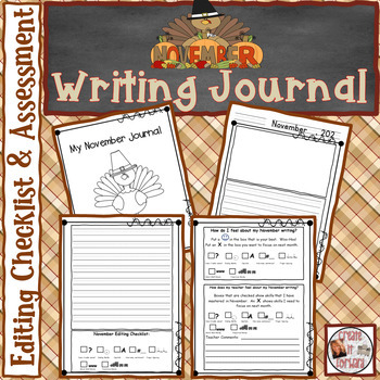 November Journal Writing and Editing Checklist by Create It Forward