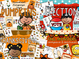 November Preschool Language Bundle Activities for Speech &